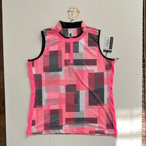 Tail Pink and Black Geometric Tank Top
